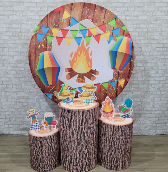 Alugue Tema Para Festa Decoração Junina Tecido ( Modelo 13 )