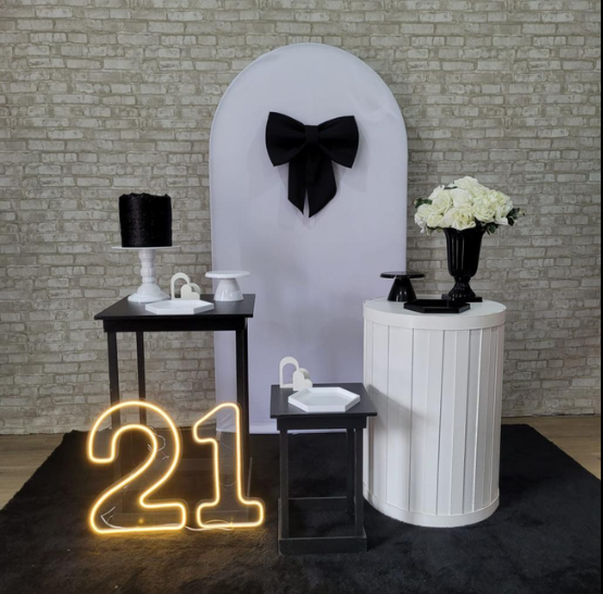 Alugue Tema Para Festa Decoração Happy Laço Tecido ( Modelo 1 )