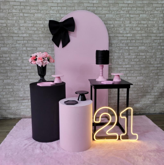 Alugue Tema Para Festa Decoração Happy Laço Tecido ( Modelo 2 )