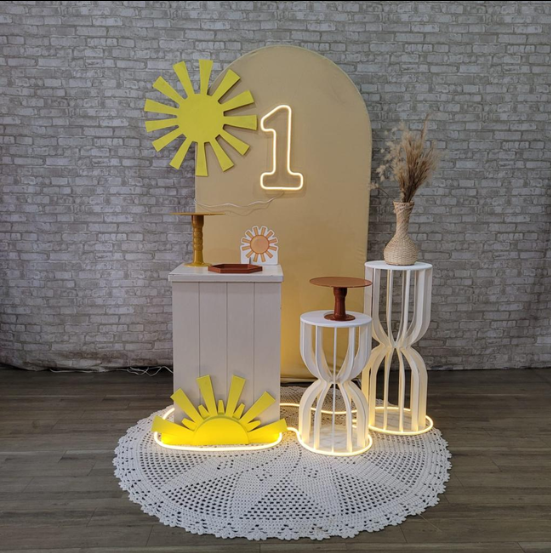 Alugue Tema Para Festa Decoração Minha Primeira Volta ao Sol Tecido ( Modelo 1 )