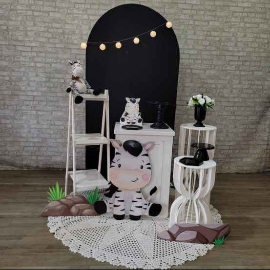 Alugue Tema Para Festa Decoração Zebrinha Tecido