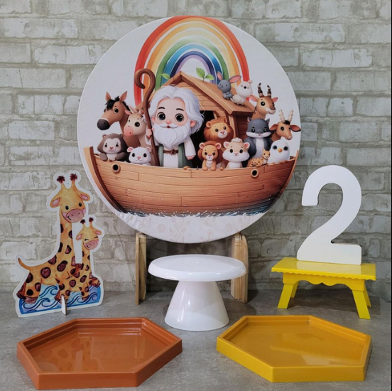 Alugue Tema Para Festa na Mesa Decoração Arca de Noé