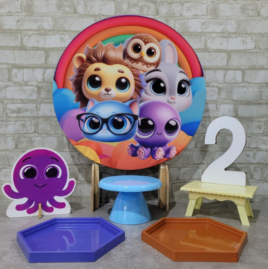 Alugue Tema Para Festa na Mesa Decoração Bolofofos