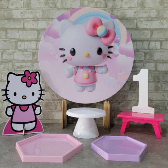 Alugue Tema Para Festa na Mesa Decoração Hello Kitty