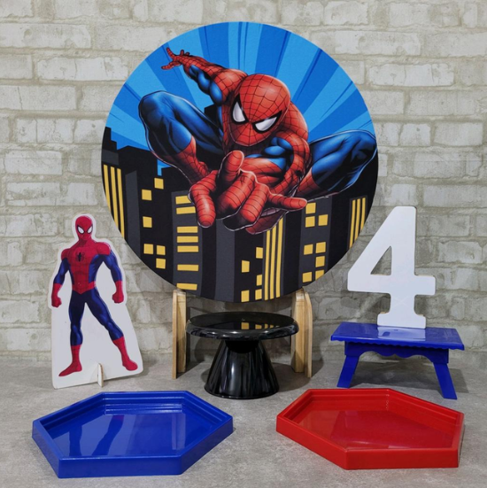 Alugue Tema Para Festa na Mesa Decoração Homem Aranha