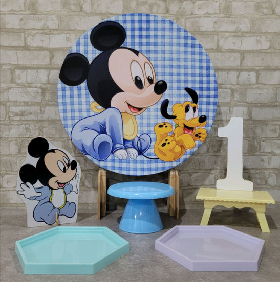 Alugue Tema Para Festa na Mesa Decoração Mickey Baby