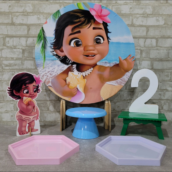 Alugue Tema Para Festa na Mesa Decoração Moana Baby