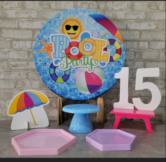 Alugue Tema Para Festa na Mesa Decoração Pool Party