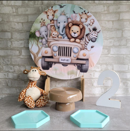 Alugue Tema Para Festa na Mesa Decoração Safari ( Modelo 2 )