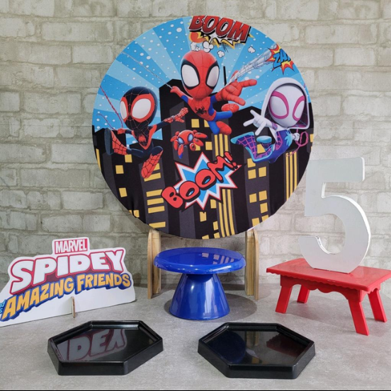 Alugue Tema Para Festa na Mesa Decoração Spidey e Seus Amigos