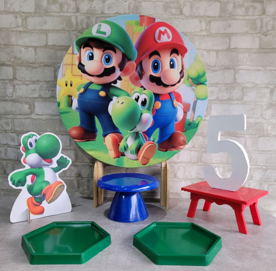 Alugue Tema Para Festa na Mesa Decoração Mario Bros