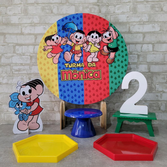 Alugue Tema Para Festa na Mesa Decoração Turma da Mônica