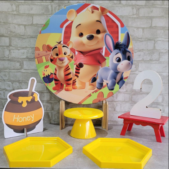 Alugue Tema Para Festa na Mesa Decoração Ursinho Pooh