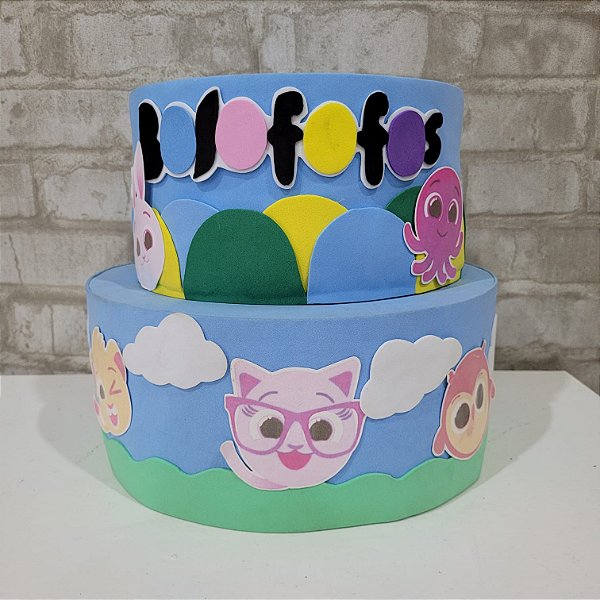 Alugue Bolo Fake Tema - Bolofofos Azul