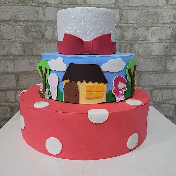 Alugue Bolo Fake Tema - Chapeuzinho Vermelho