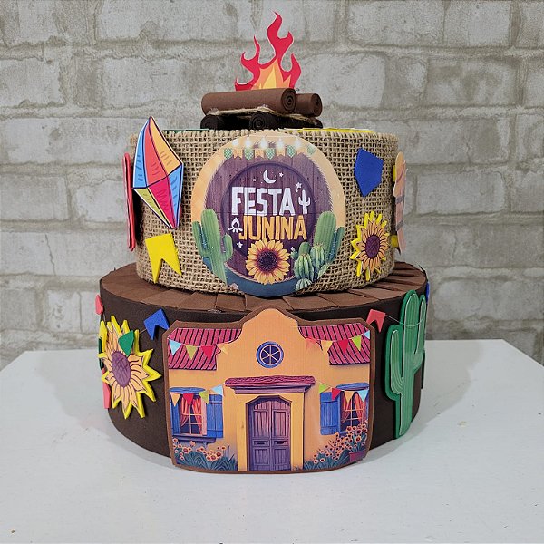 Alugue Bolo Fake Tema - Festa Junina