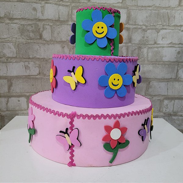 Alugue Bolo Fake Tema - Flores