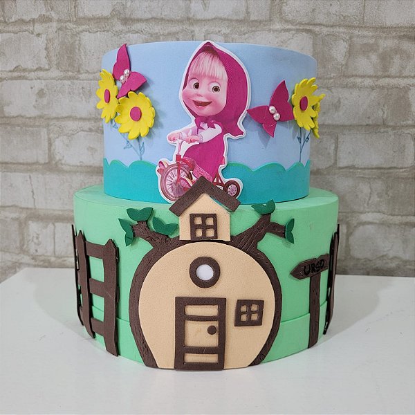 Alugue Bolo Fake Tema - Masha e o Urso