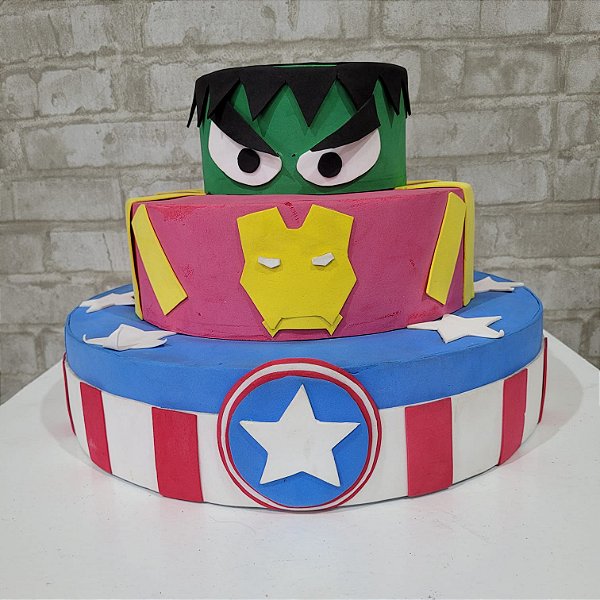 Alugue Bolo Fake Tema - Vingadores