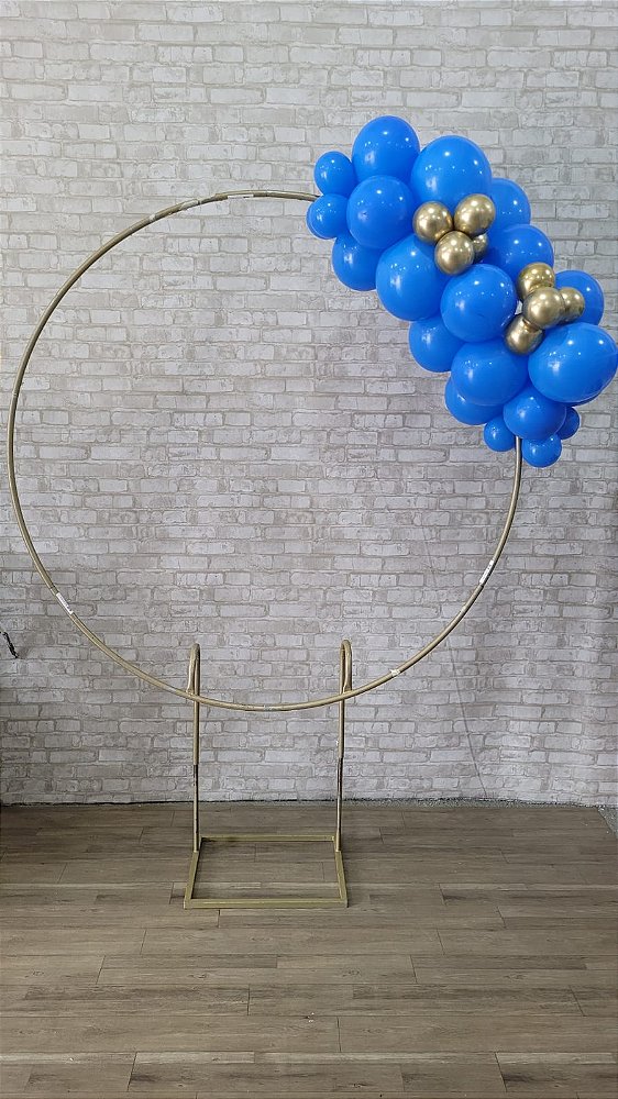 Compre Balão Para Festa Decoração 1 Metro Azul e Dourado ( Cores Metalizadas )