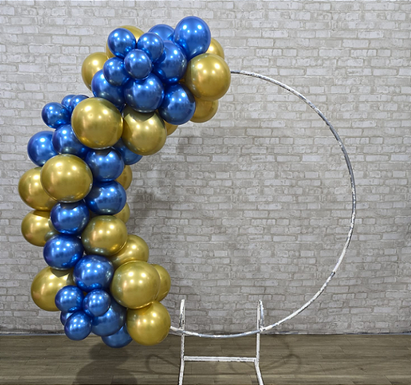 Compre Balão Para Festa Decoração 2 Metros Azul e Dourado ( Cores Metalizadas )