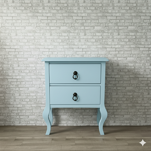 Alugue Cômoda Pequena com 2 Gavetas Azul Bebê