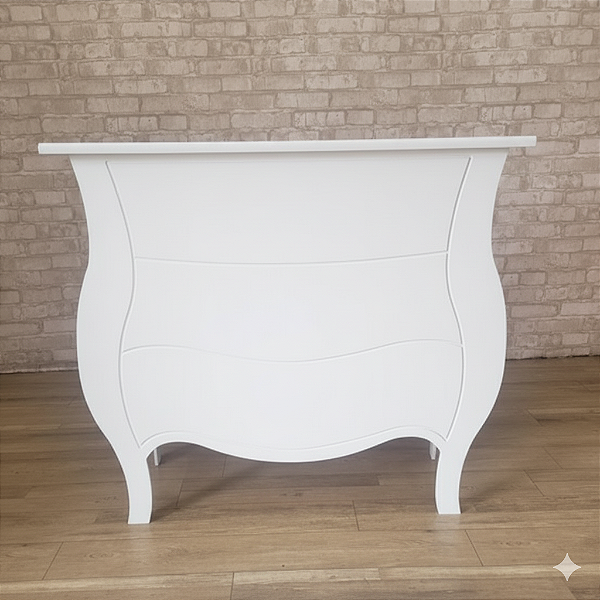 Alugue Cômoda Fake Bombe Branca