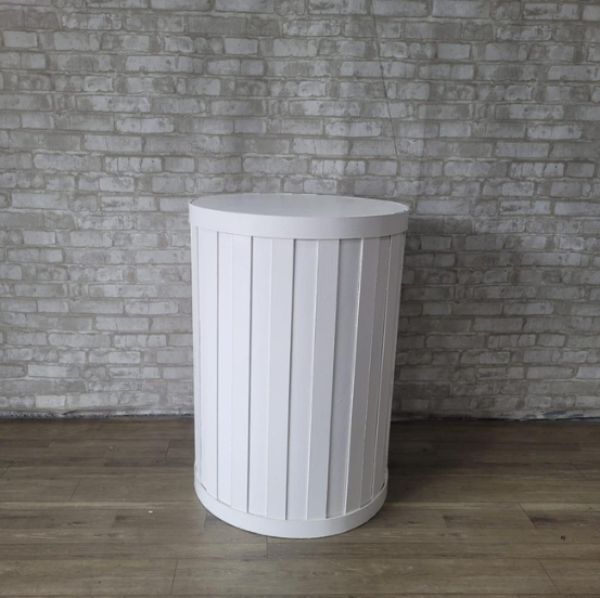 Alugue Cilindro Ripado Branco G