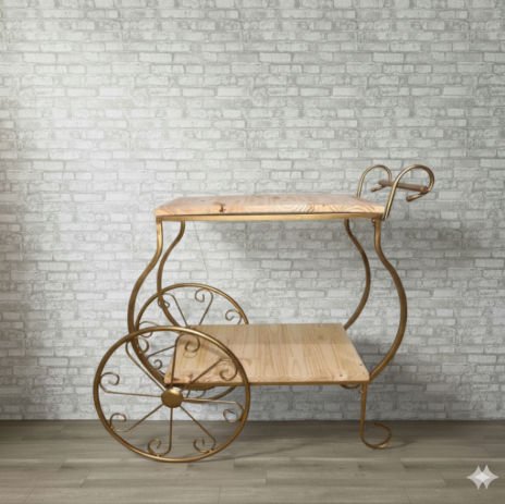 Alugue Carrinho Elegante Dourado Desmontável 9 Partes