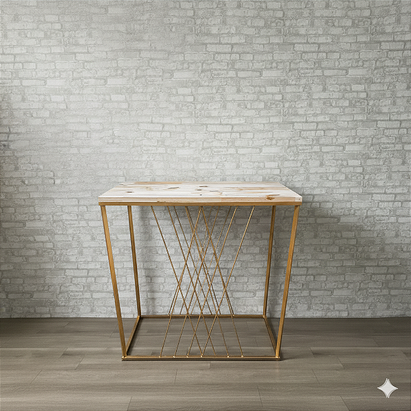 Alugue Mesa de Ferro Teiada Central Dourado