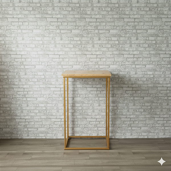 Alugue Mesa de Ferro Quadrada Dourado G