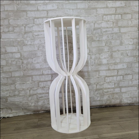 Alugue Mesa Ampulheta Branco G