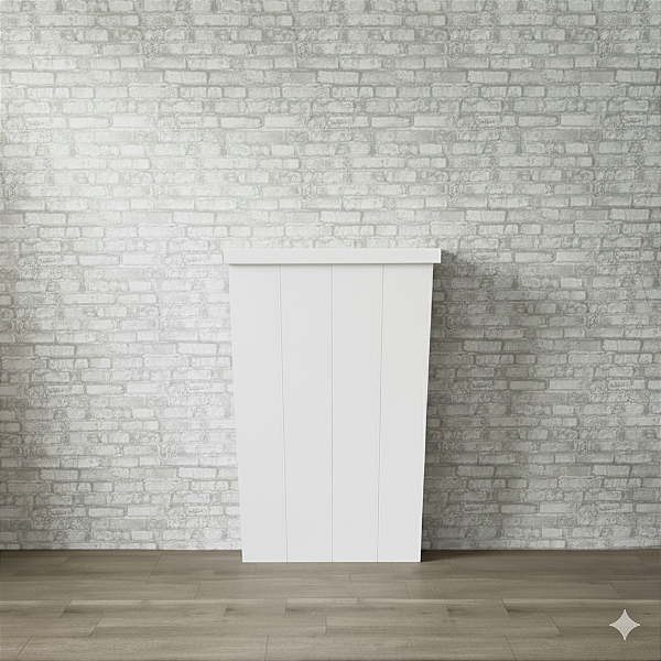 Alugue Mesa de Cubo Ripado Branco M