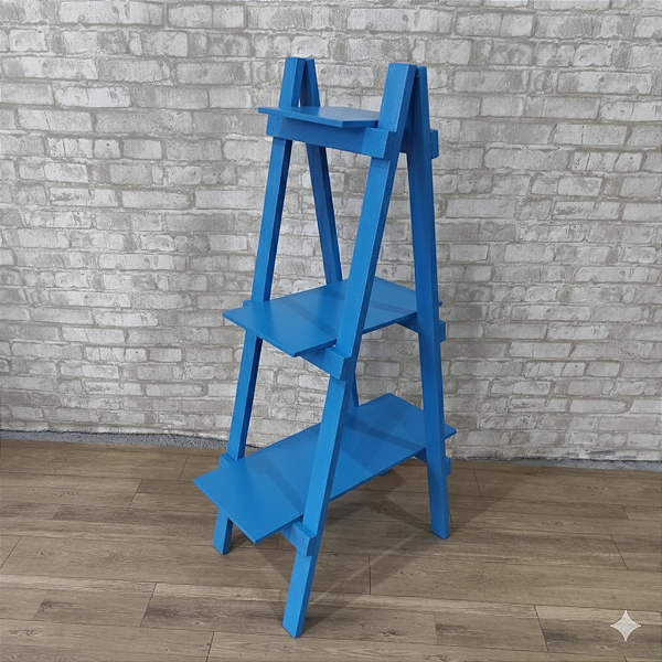 Alugue Escada para Lembrancinhas Azul 3 Degrais