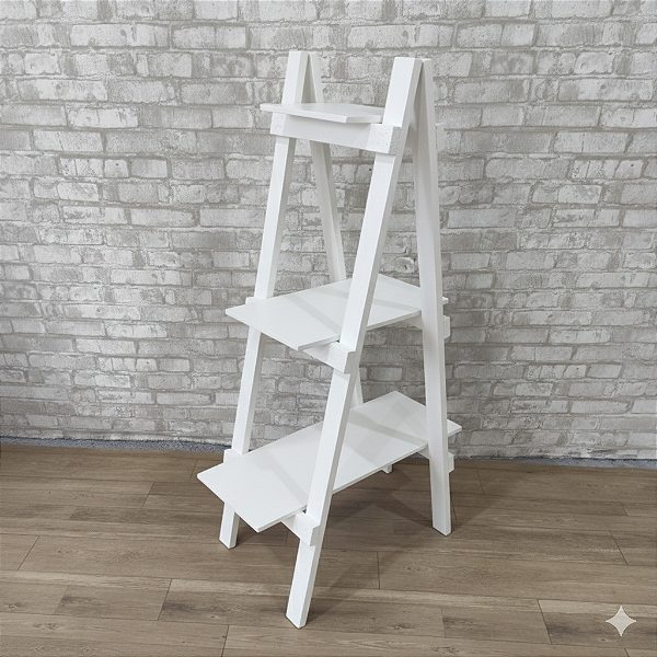 Alugue Escada para Lembrancinhas Branco 3 Degrais