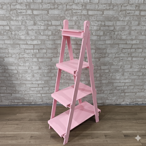 Alugue Escada para Lembrancinhas Rosa 4 Degrais