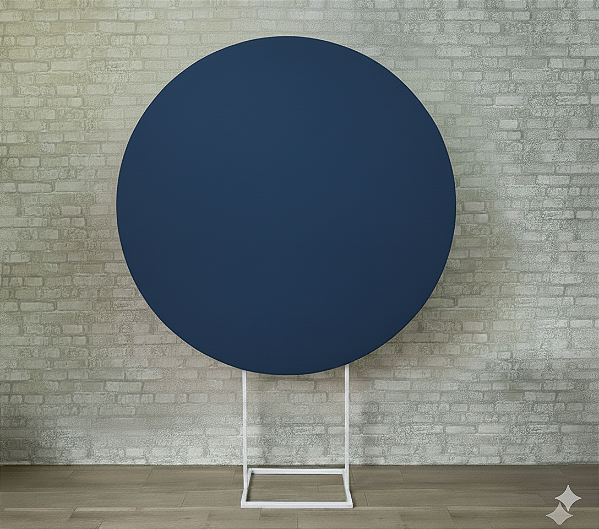 Alugue Estrutura Painel Redondo e a Capa de Tecido do Tema - Azul