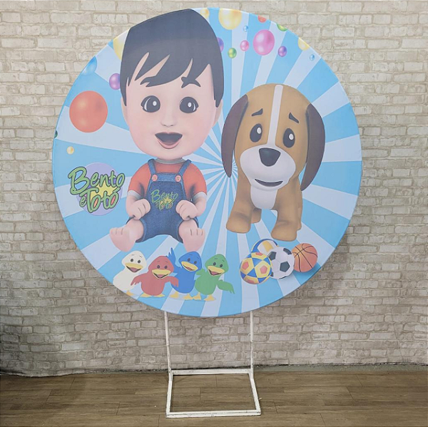 Alugue Estrutura Painel Redondo e a Capa de Tecido do Tema - Ben 10