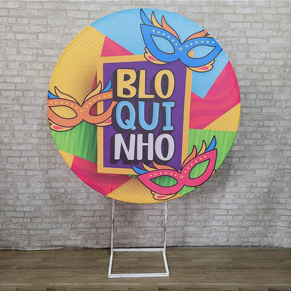 Alugue Estrutura Painel Redondo e a Capa de Tecido do Tema - Carnaval