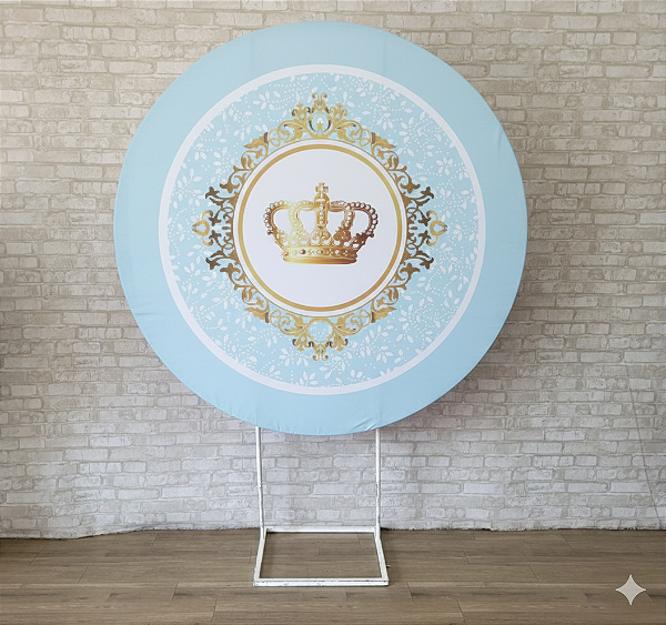Alugue Estrutura Painel Redondo e a Capa de Tecido do Tema - Coroa