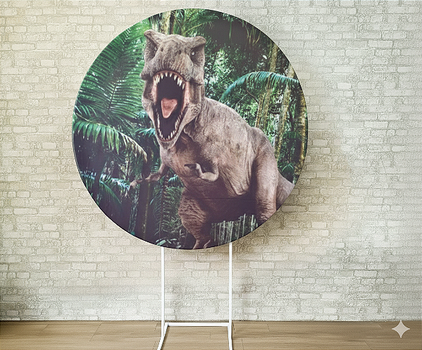 Alugue Estrutura Painel Redondo e a Capa de Tecido do Tema - Dinossauro