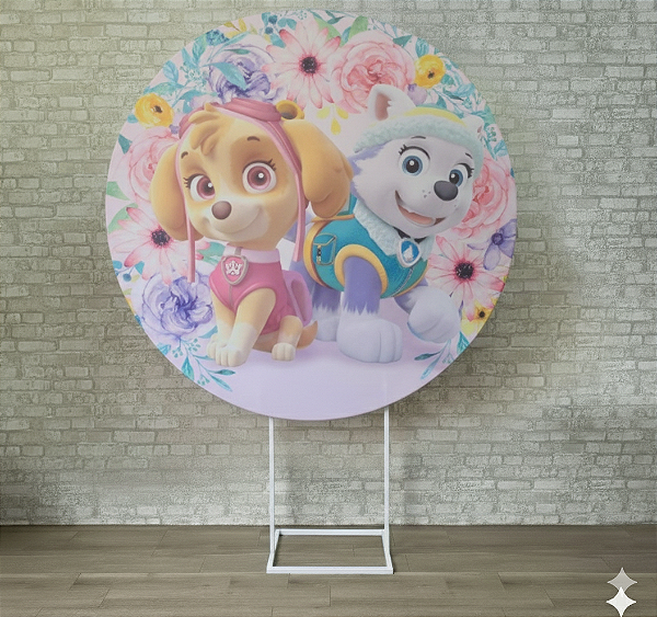 Alugue Estrutura Painel Redondo e a Capa de Tecido do Tema - Skye e Everest