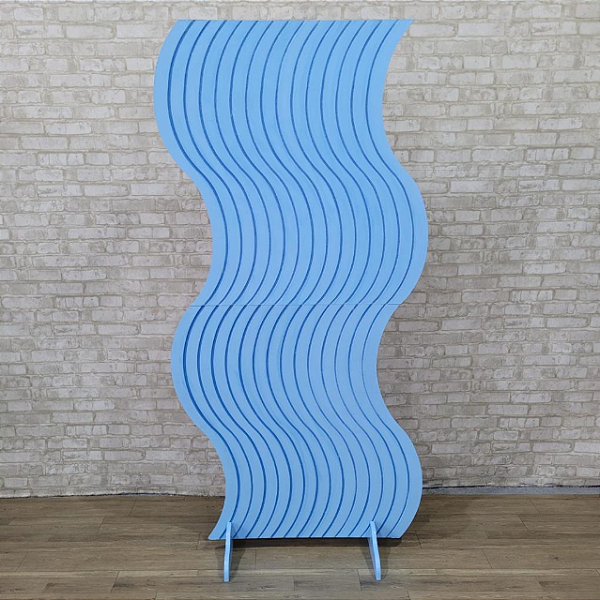 Alugue Painel Onda MDF Azul
