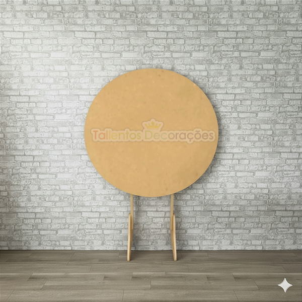 Alugue Estrutura Painel Redondo de Madeira (4 peças e 6 parafusos)