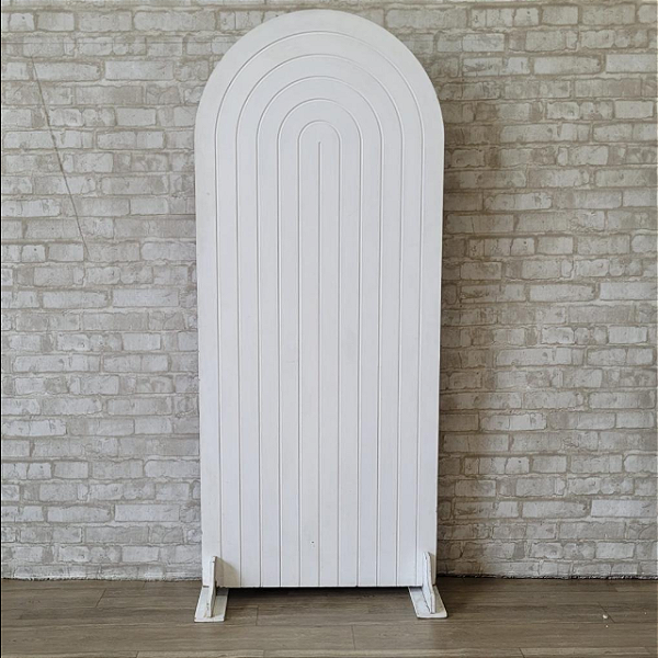 Alugue Estrutura Painel Romano Ripado Branco G