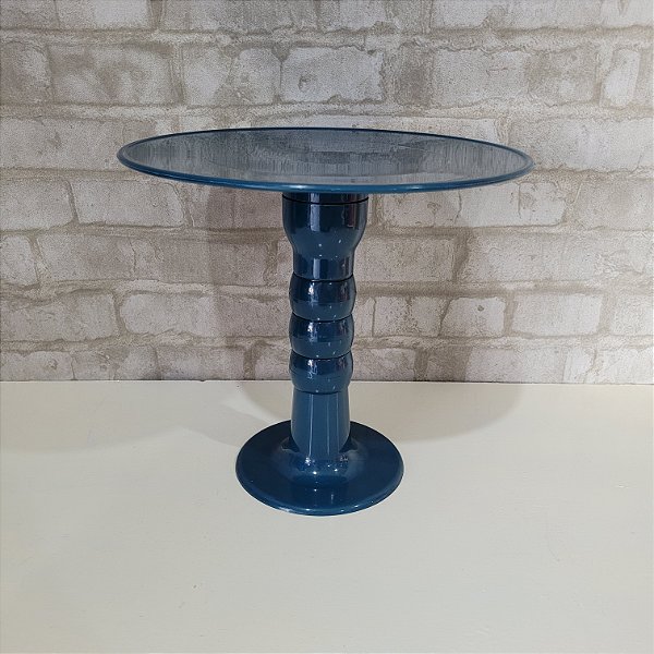 Alugue Boleira Colonial Regulável Lisa Azul Petróleo