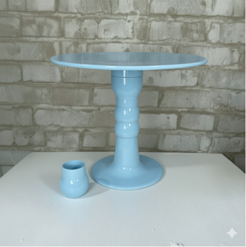 Alugue Boleira Colonial Regulável Lisa Azul Bebê