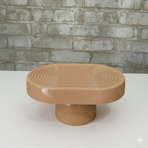 Alugue Bandeja Orgânica Comprida Marrom