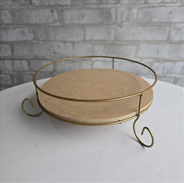 Alugue Bandeja Laminada Dourado