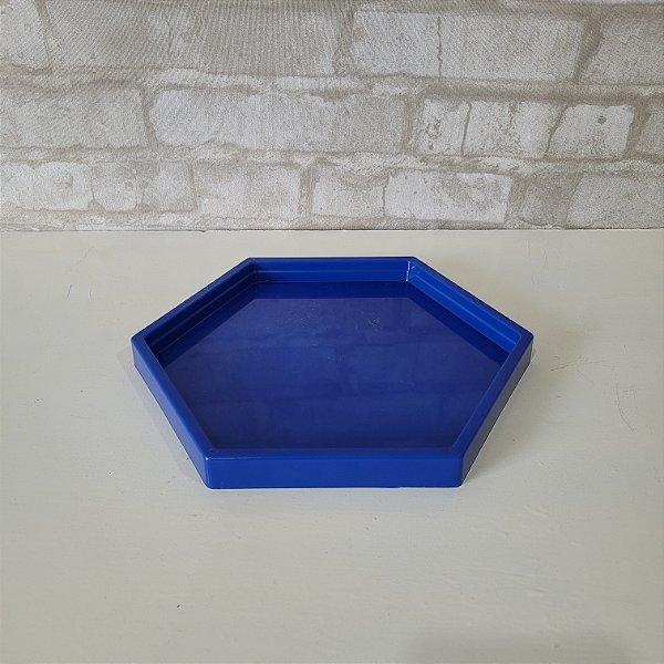 Alugue Bandeja Sextavada Azul
